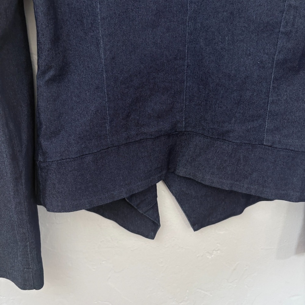 Porto Farallon Denim Style Chambray Jacket Women Size 1 (6 US) Blue New - Picture 11 of 13